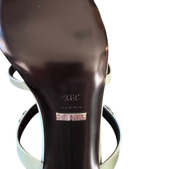 Gucci CR 24 75 Divine Leather High Heel Slip On Mule Horsebit NEW EU 39.5 US 9.5 - Picture 8 of 10